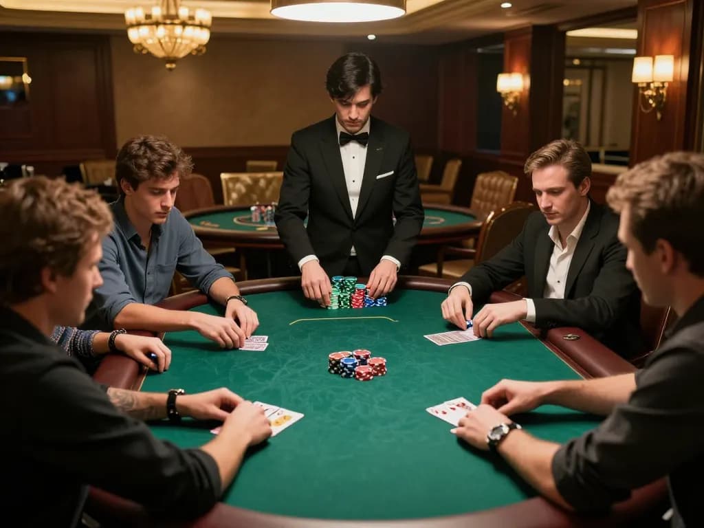 Players engage in an intense poker game at good88, highlighting key betting strategies.