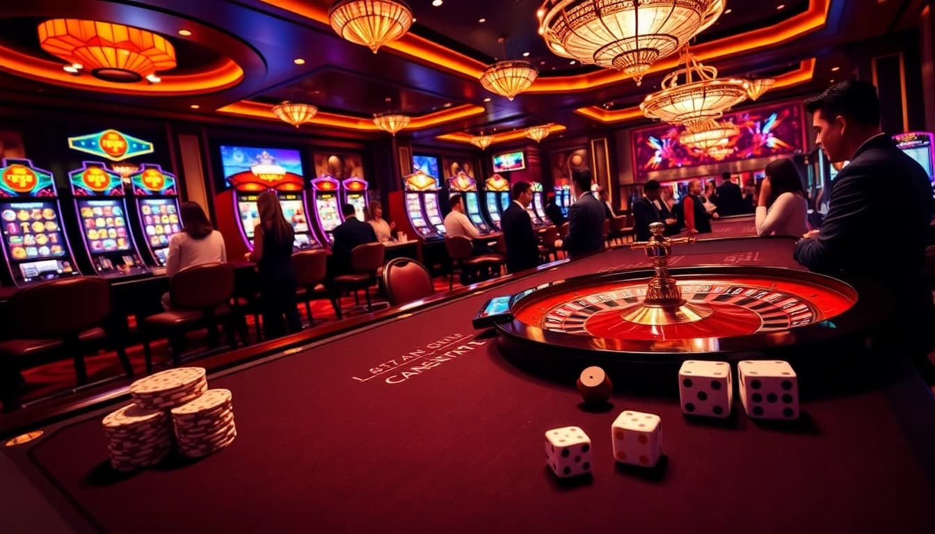 Betting chips and roulette wheel at 68VIP casino showcasing luxurious gaming atmosphere