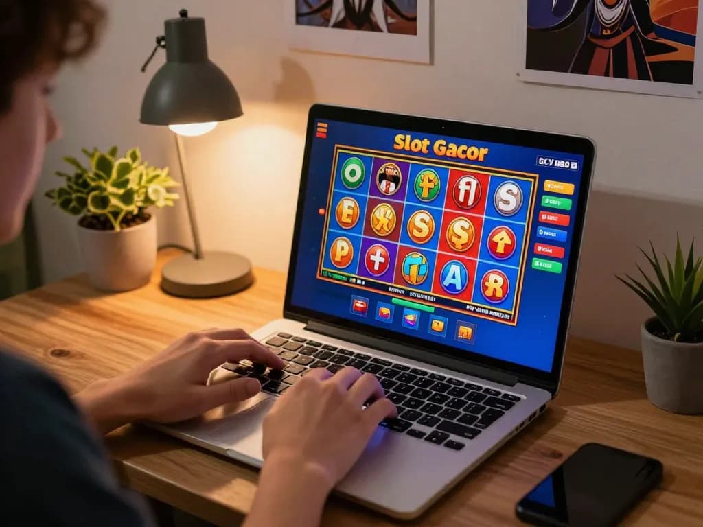 Engaging gameplay on a Slot Gacor machine, highlighting dynamic online gambling experience