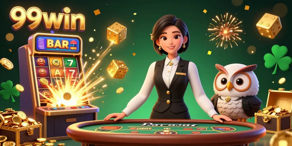 Engage with the thrilling 99win baccarat experience featuring live dealers and vibrant gaming elements.