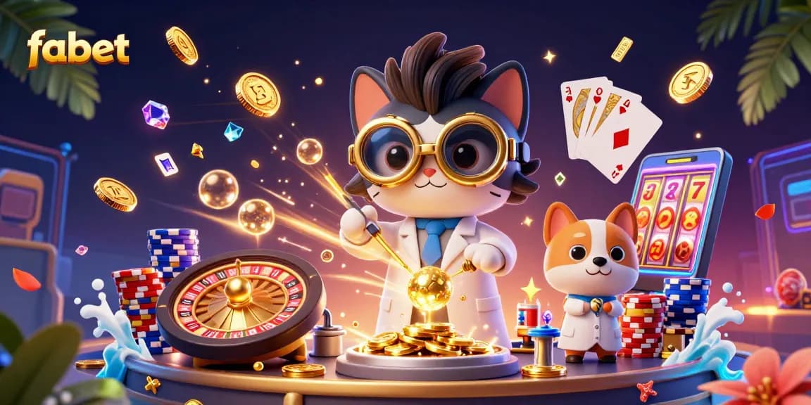 Experience winning strategies with fabet in a vibrant casino scene full of excitement and action.
