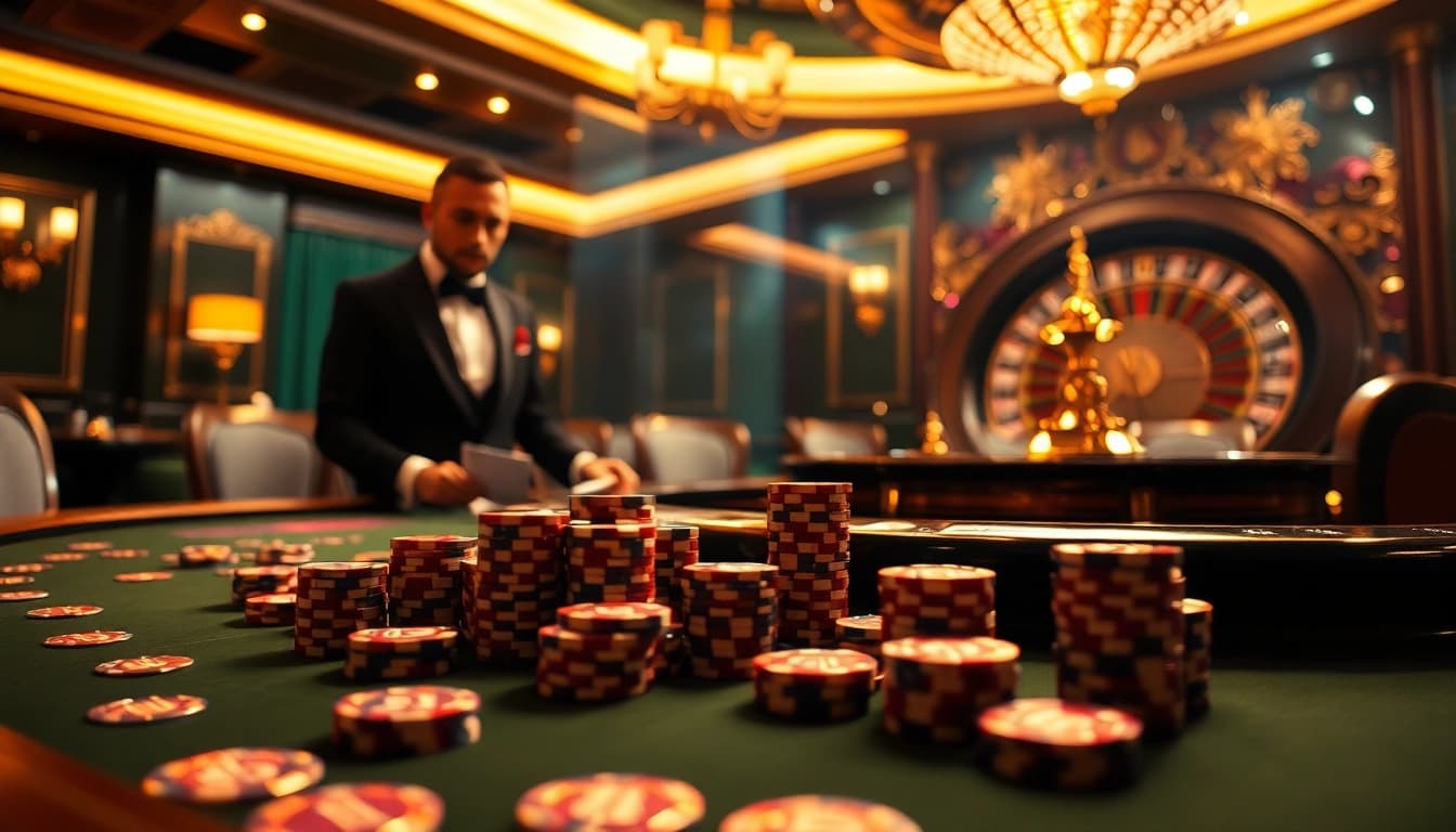 Engage in a thrilling poker game at the hidden wiki-inspired casino table.