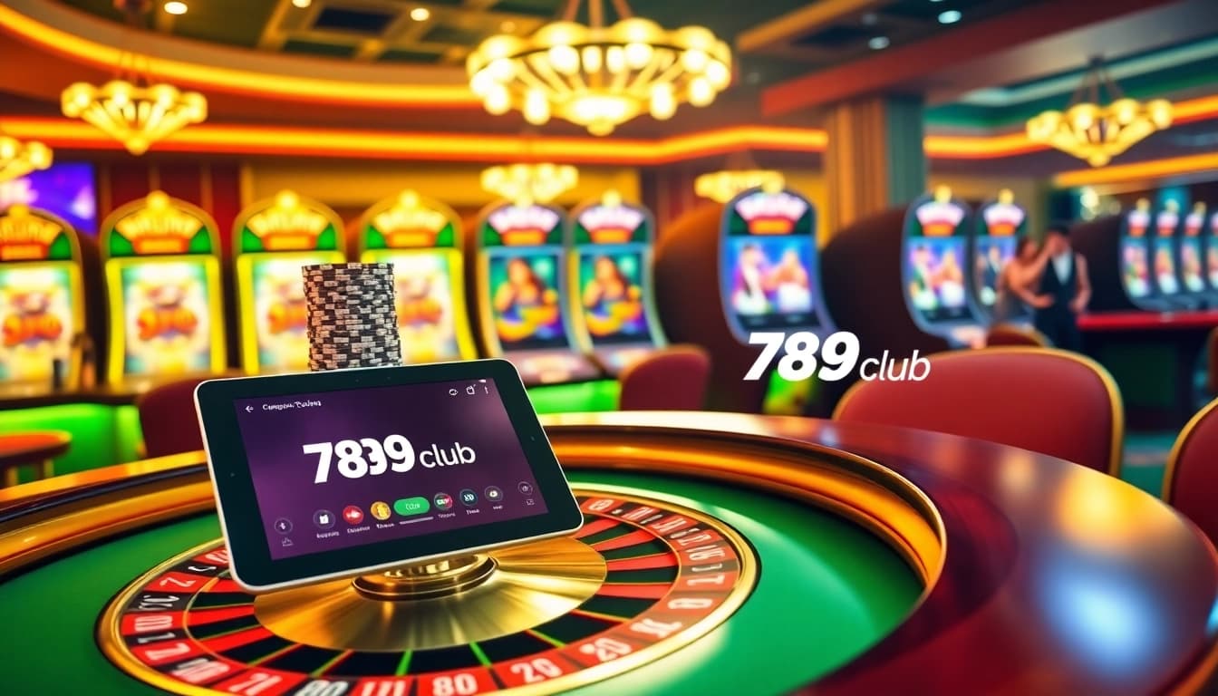 Experience the thrill at 789club with luxurious casino tables and modern gaming interfaces.
