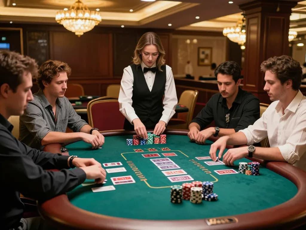 F168 players engaging at a high-stakes blackjack table, focusing on strategy and excitement