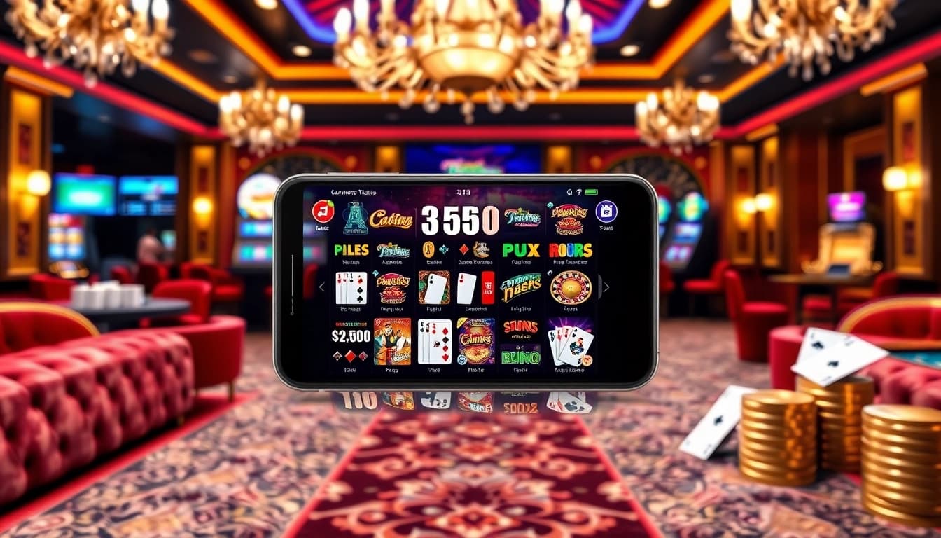 Experience excitement on a mobile platform casino featuring vibrant games and luxury settings
