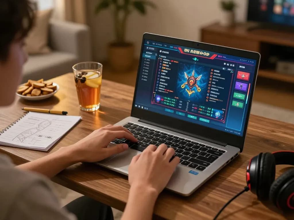 Experience thrilling slots at PH33 during online gaming with a cozy home setup.