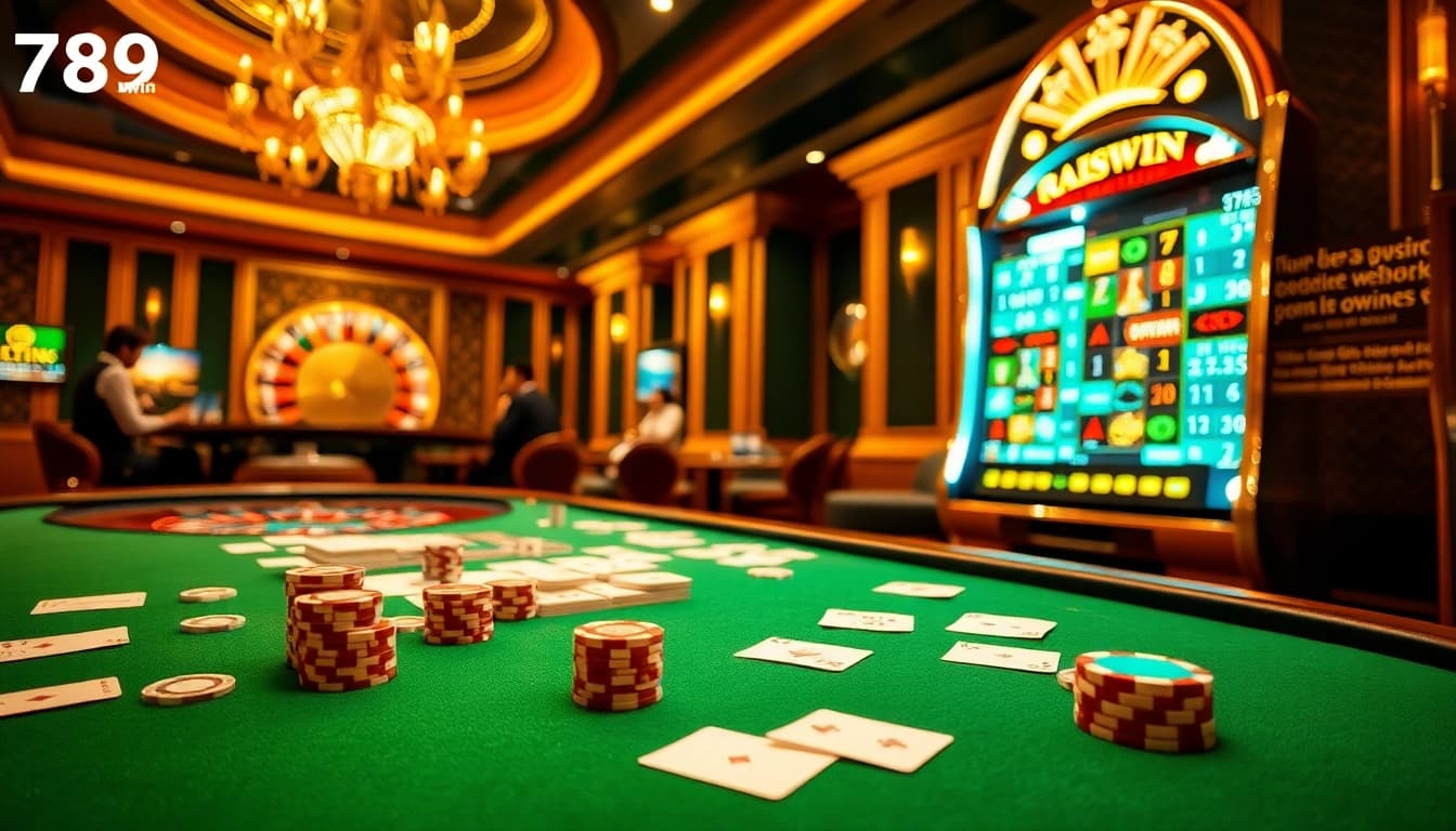 Experience the thrills of casino gaming at 789win with vibrant table games and excited players.