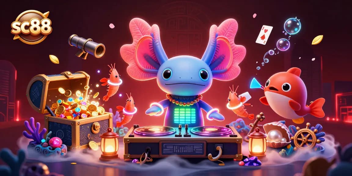 Experience exciting gameplay at SC88 with lively aquatic characters and vibrant casino elements.