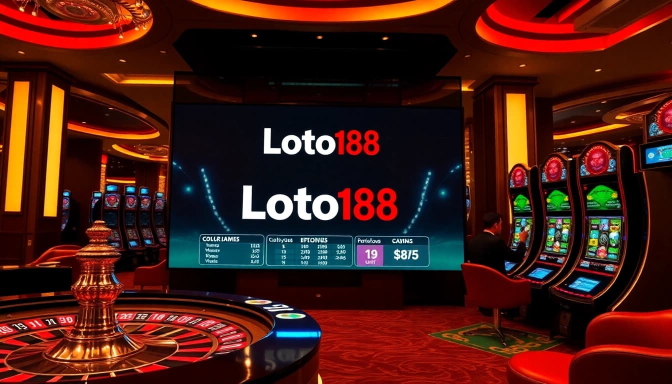 Experience the excitement of online gaming with Loto188's vibrant casino interface.