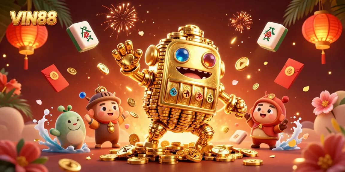 Experience thrilling slots at VIN88 with vibrant graphics and engaging casino elements.