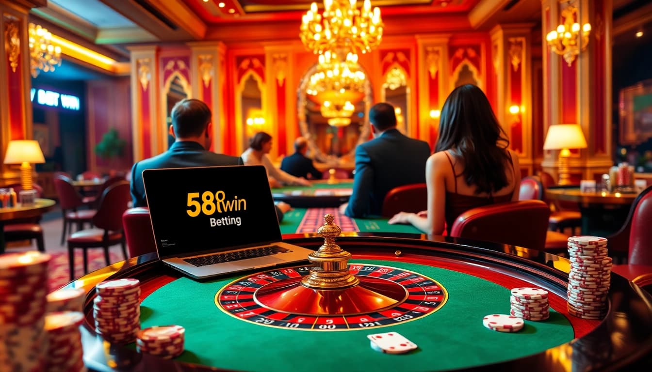 Experience the thrill of winning at 58win casino with vibrant gameplay and luxurious atmosphere.