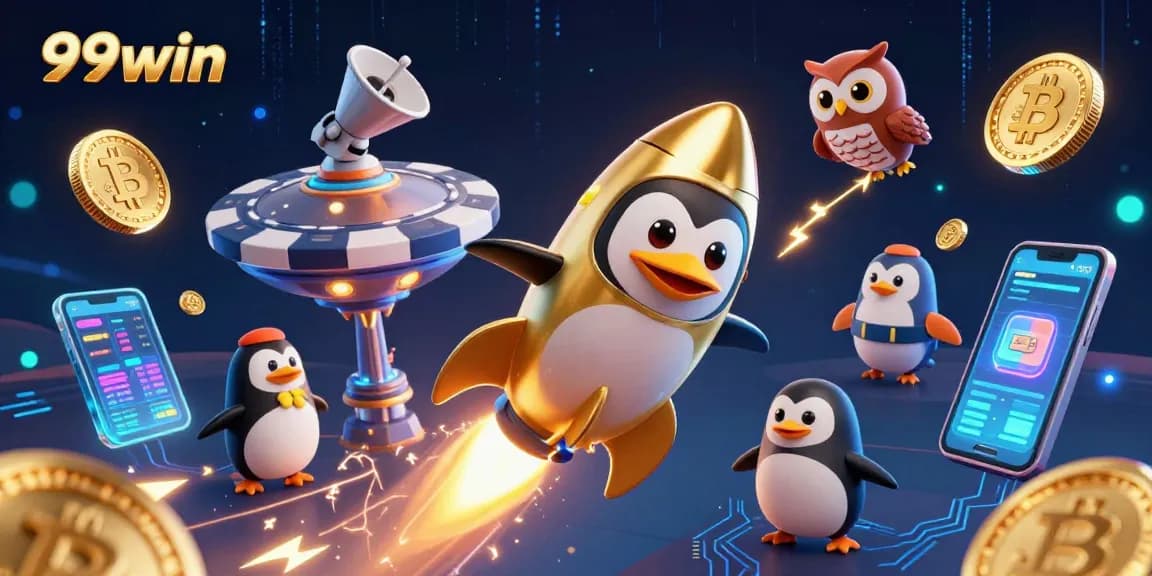 Win big with 99win in a vibrant casino-themed 3D illustration showcasing action-packed gaming.