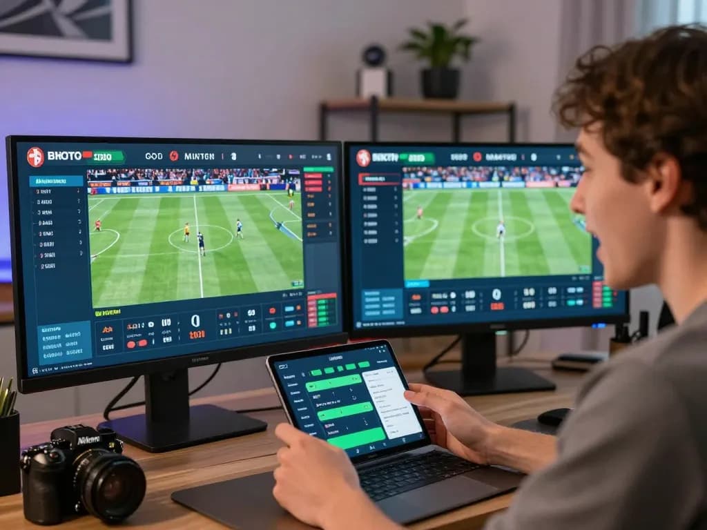 Person strategically placing bets on HM88 sports app, showcasing live game excitement and responsible gaming