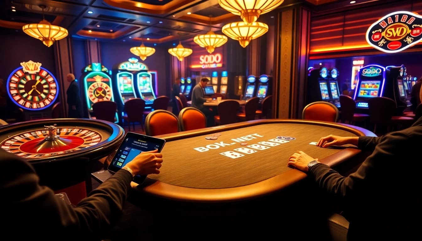 Experience the thrill of SODO CASINO with an engaging blackjack scene highlighting luxury and excitement.