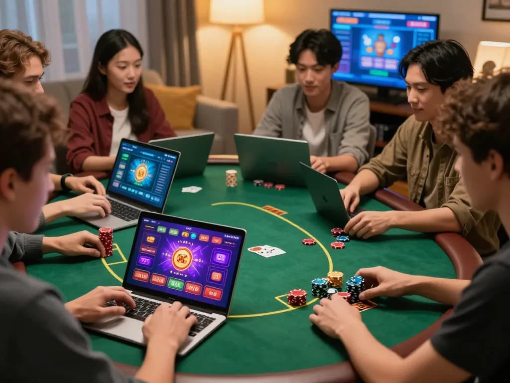 Players enjoying the 88pulsa link alternatif while engaging in exciting online gambling from home, enhancing their gaming experience.