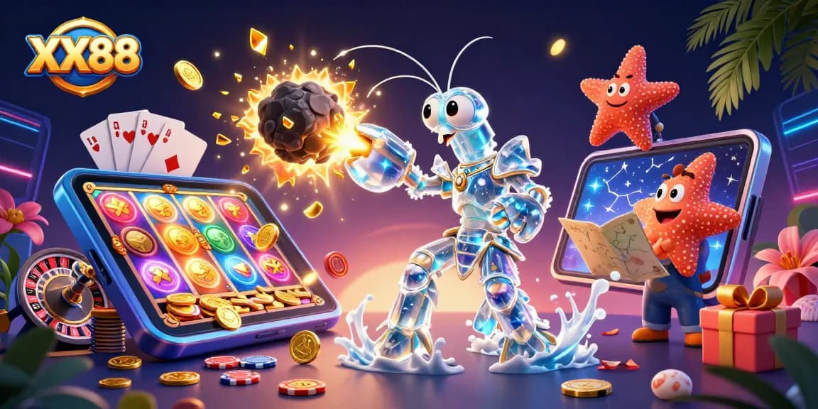 Experience the thrilling action of XX88 with a galactic theme featuring games and exciting rewards.