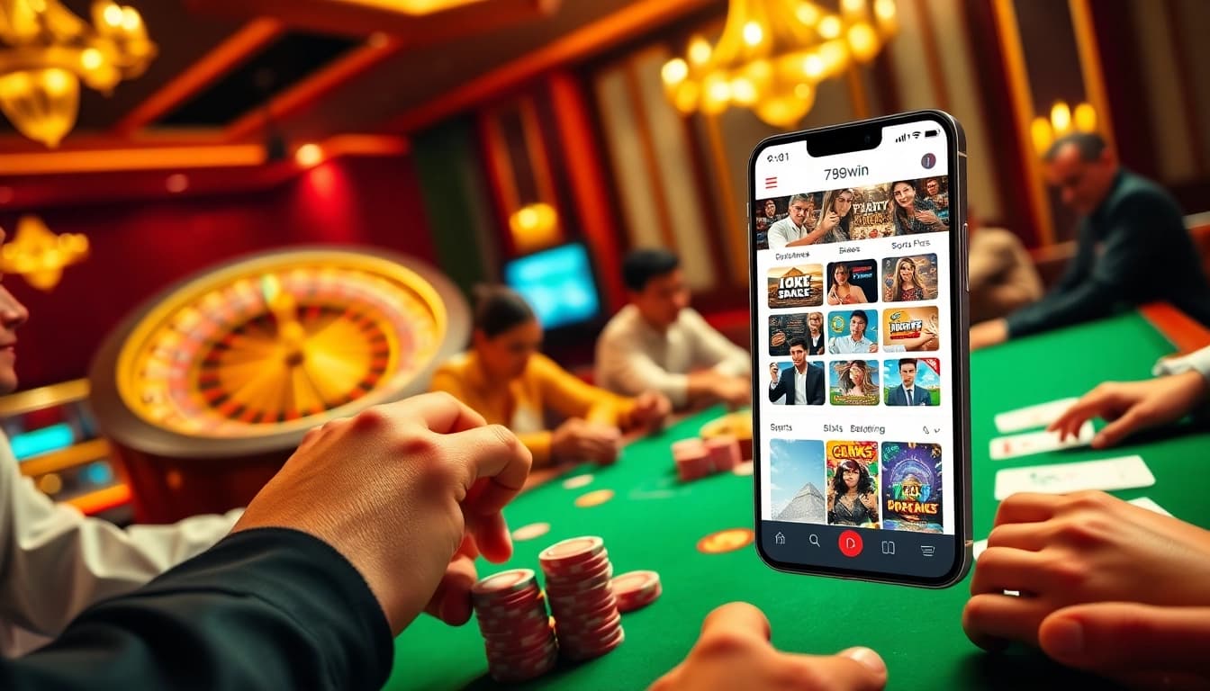 Engaged players prepare to win big at 789win poker game in a vibrant casino setting.