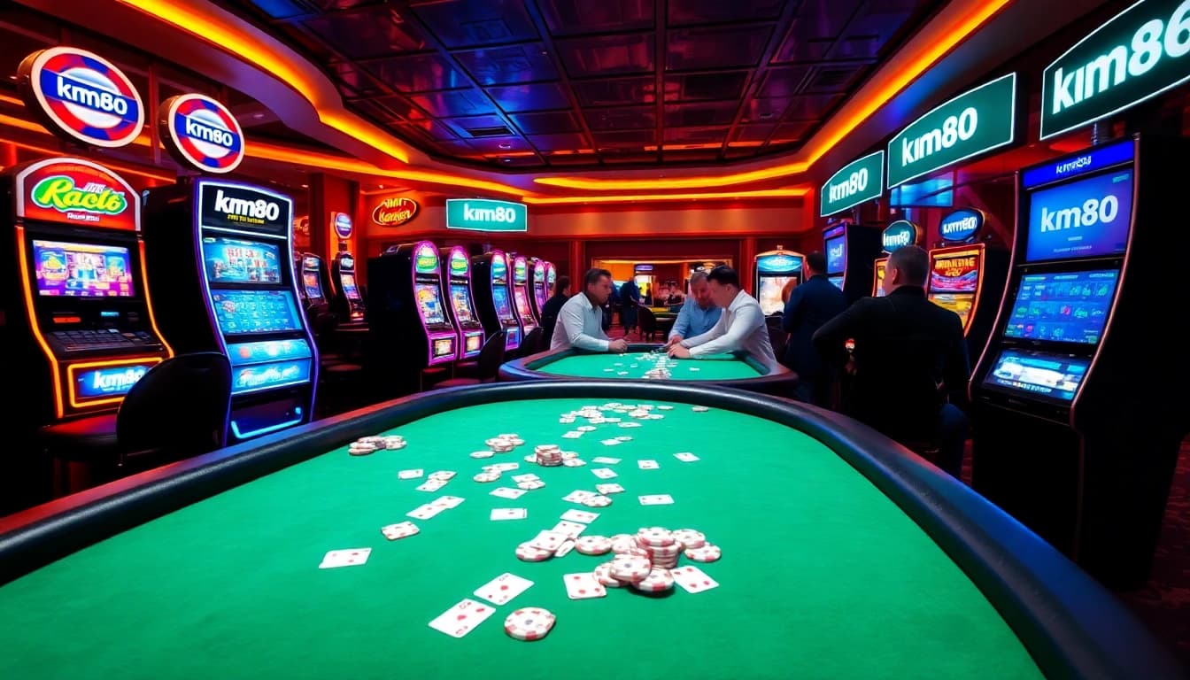 Experience km88 excitement with vibrant casino games, poker tables, and slot machines.