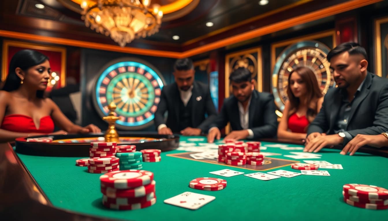Experience high-stakes gambling action at THABET's luxurious casino tables.