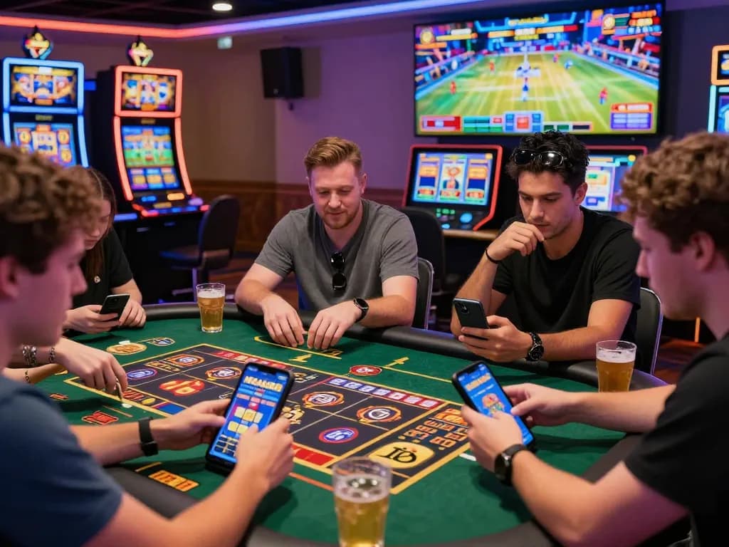 Exciting social gaming moment with MEGA888 mobile casino fun among friends.