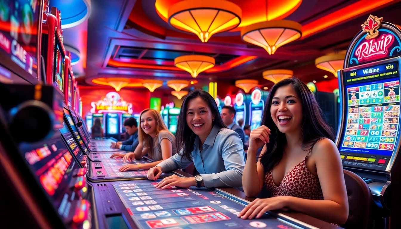 Players enjoying exciting games at Rikvip's vibrant online casino.