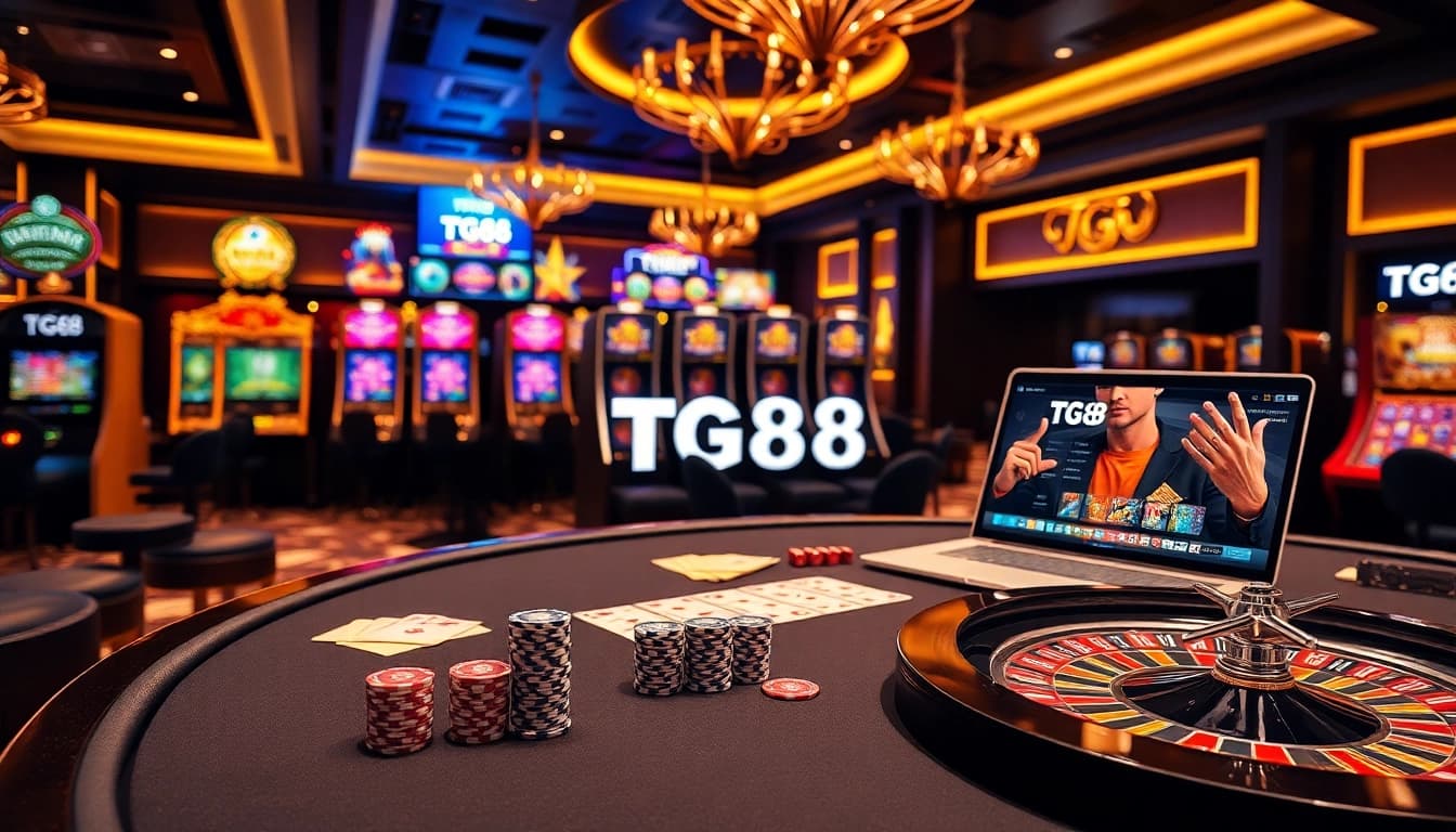 Play exciting games at TG88 casino with vibrant tables and thrilling atmosphere.