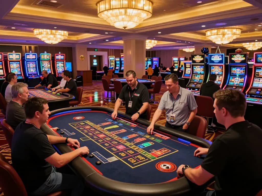 Players engaging at the roulette table in HITCLUB casino, showcasing vibrant gameplay atmosphere.
