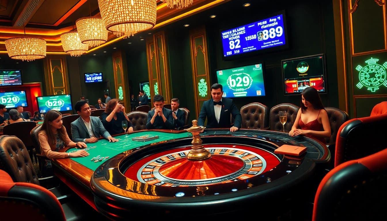 Experience thrilling gameplay at b29, where vibrant casino tables invite eager players to win big.