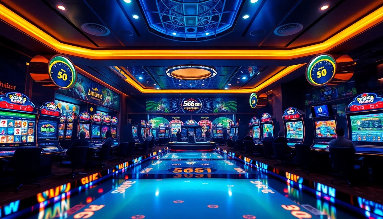 Immersive gaming experience at 566.con showcasing modern casino games and vibrant energy.