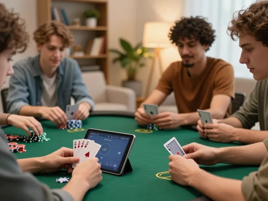 New88 players strategizing in an exciting online poker game atmosphere.
