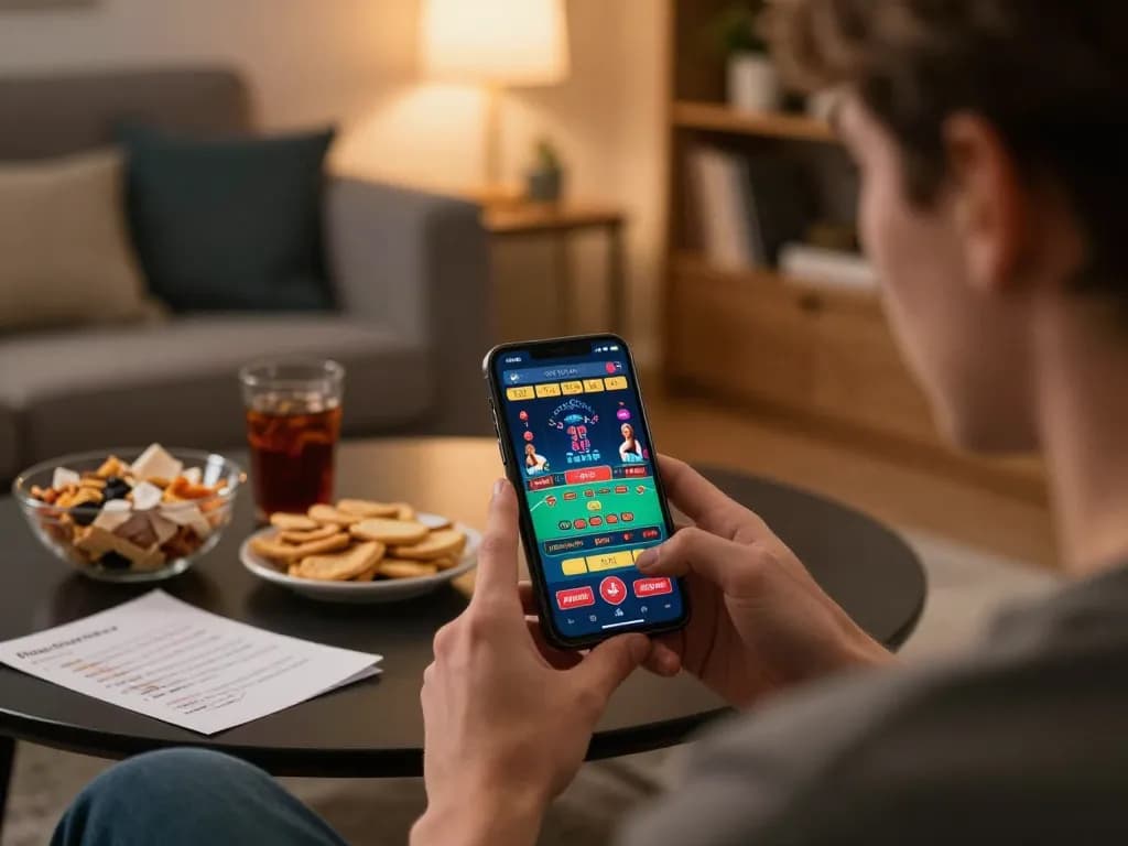 UU88 mobile casino gaming scene with player engaged in live dealer blackjack