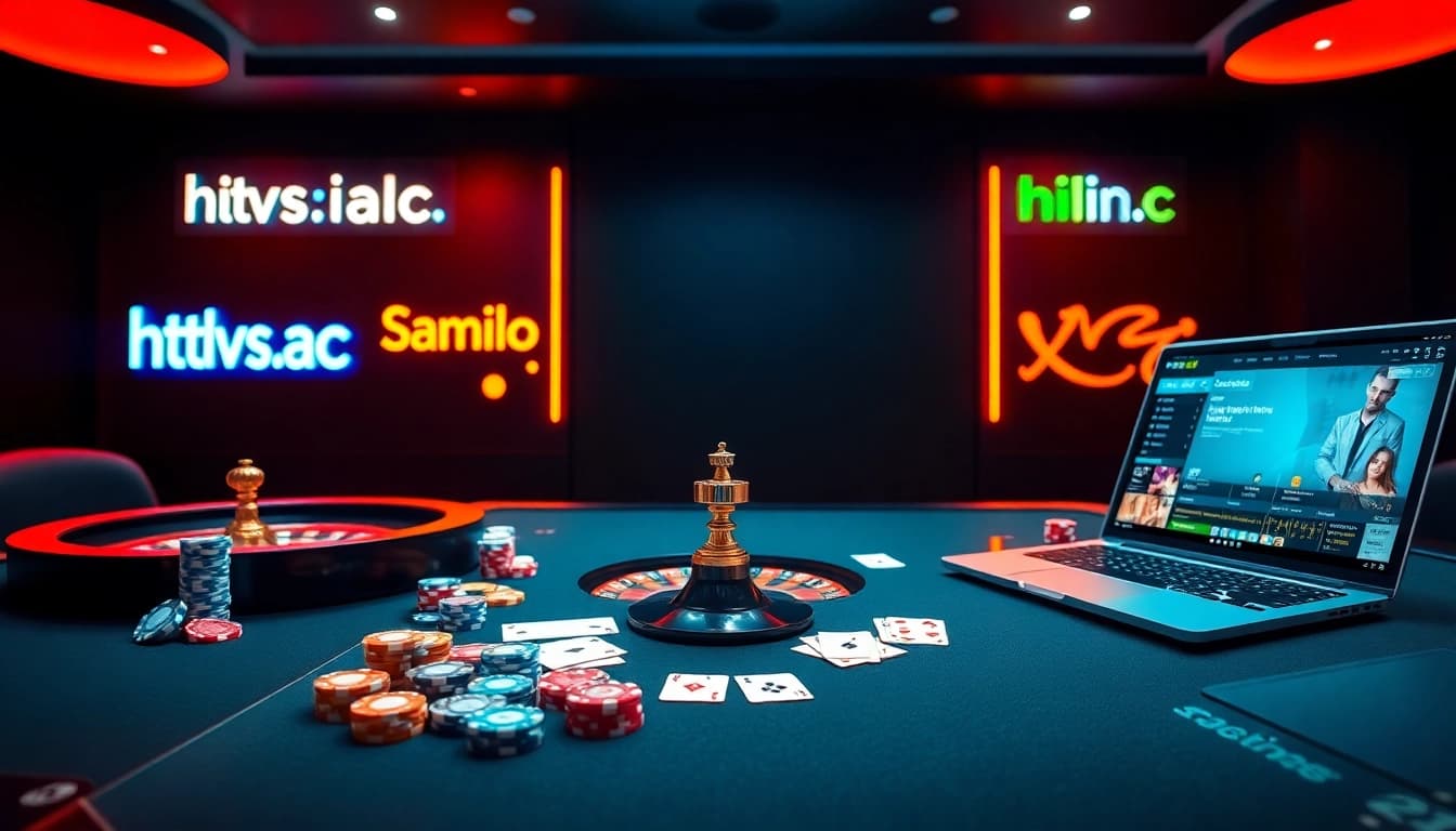 Experience the thrill of gaming at https://kjc.ac/ with luxurious casino tables and vibrant online interfaces.