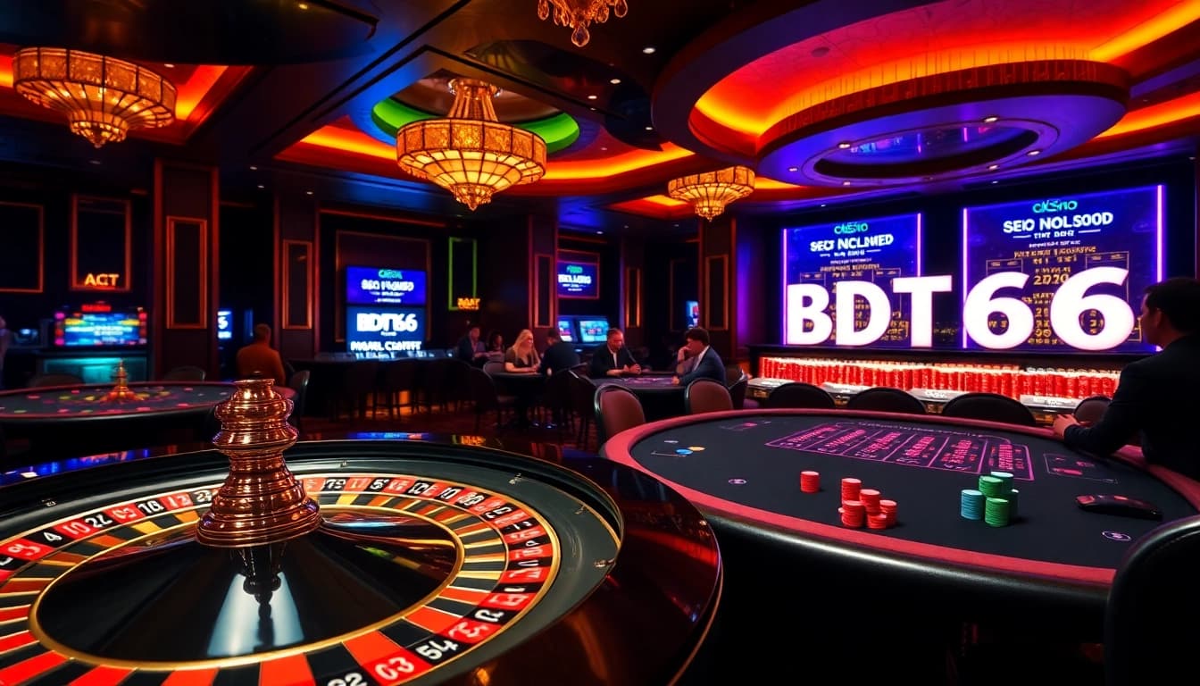 BDTK66 highlights an exciting casino atmosphere with poker chips and a roulette wheel.