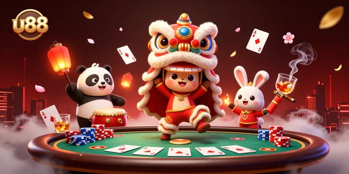 Join the exciting u88 casino experience with vibrant characters and action-packed gaming elements.