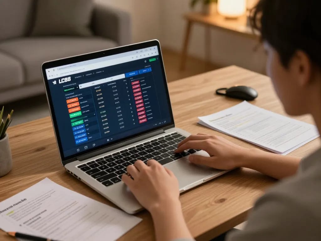 Engaging in LC88 online sports betting, a player analyzes odds and strategies for wins.