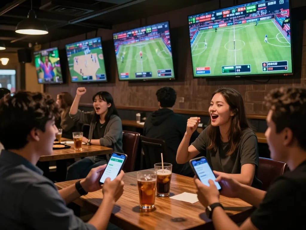 Fun88 users engaging in live sports betting during exciting game matches.