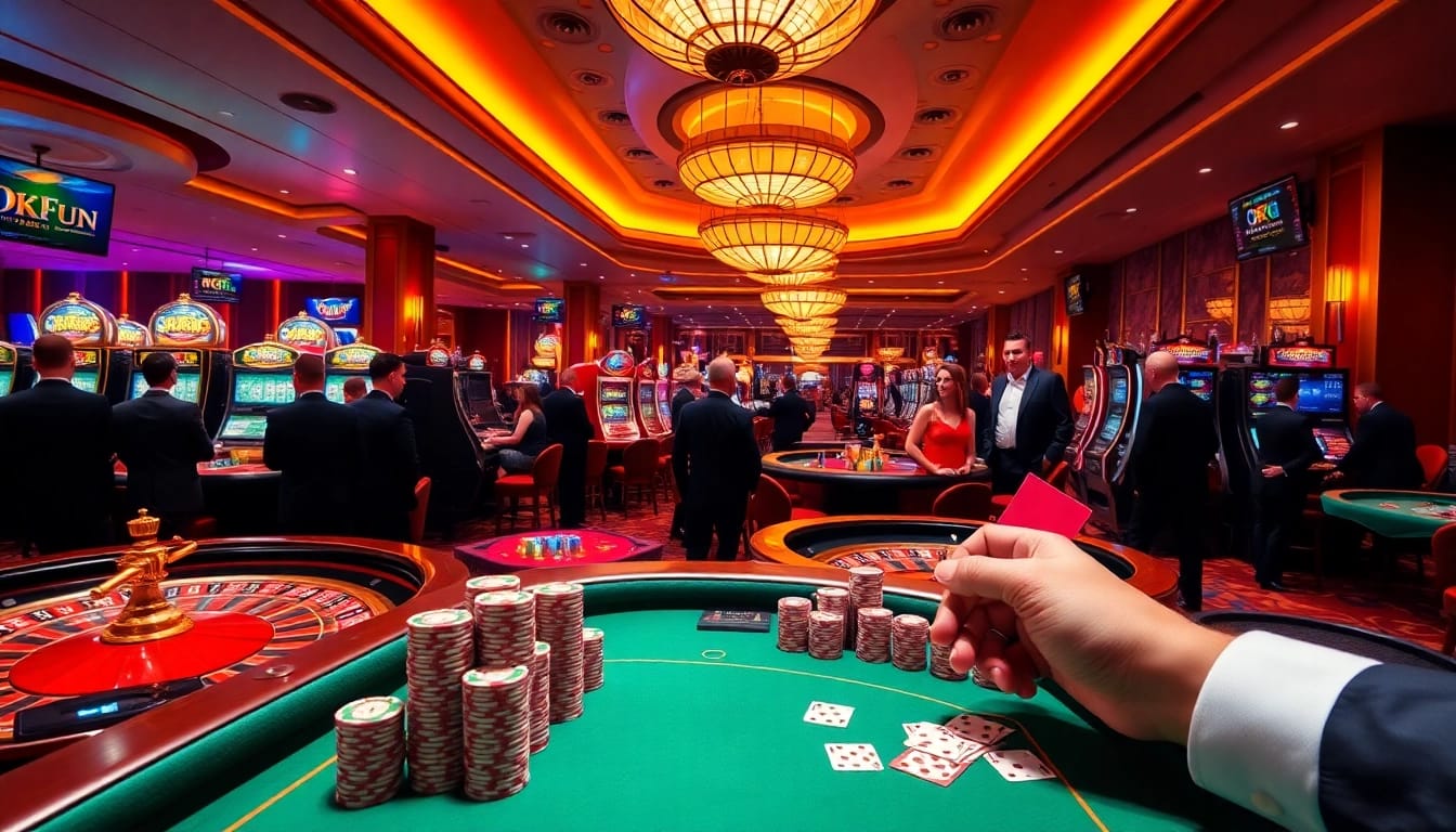 Experience the thrill of winning at OKFUN Casino with exciting gaming and vibrant ambiance.