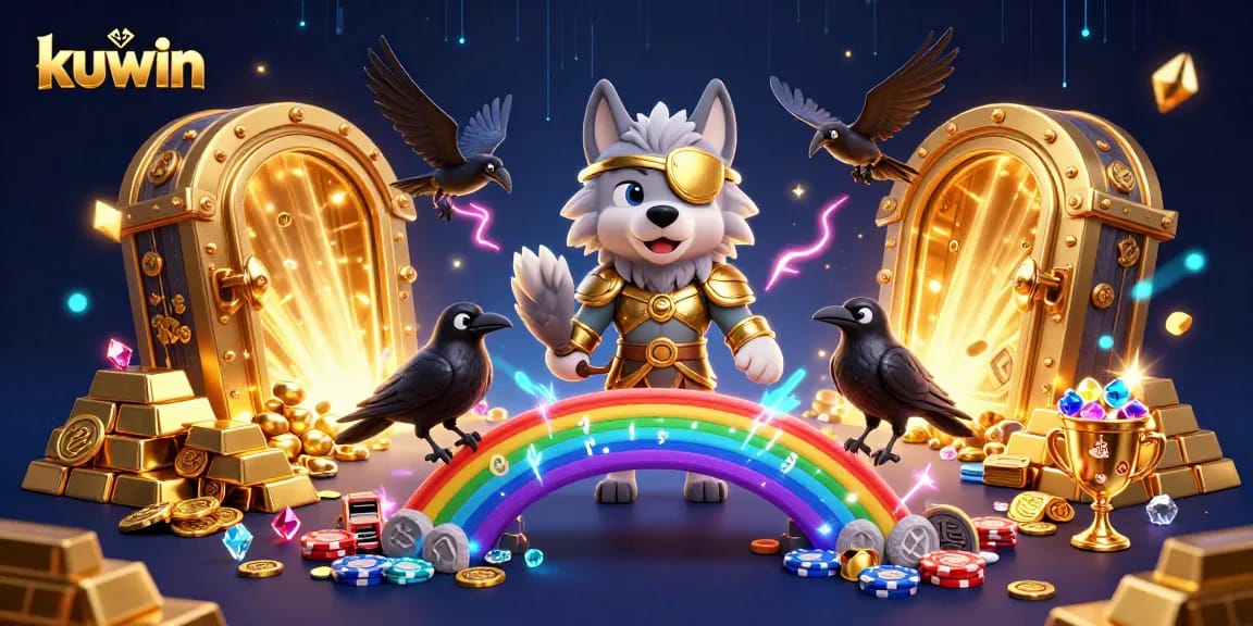 Kuwin offers an engaging gaming adventure with its 3D casino illustration featuring Norse mythological elements.