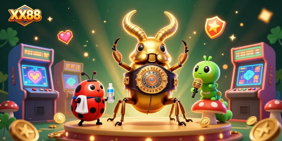 Join the excitement at XX88 with a vibrant casino-themed showdown featuring dynamic characters.