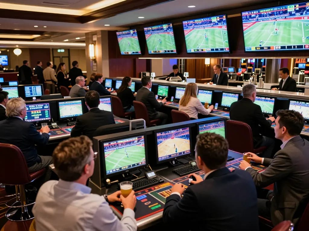 Watch ผลบอล live at a premier casino sports betting area with excitement and strategic gameplay
