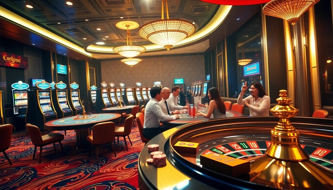 Experience the thrill of winning at 555win with vibrant slot machines and engaging casino tables.