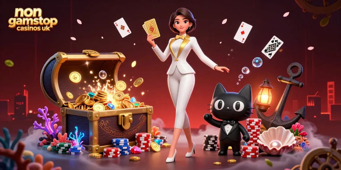 Experience thrilling gameplay at non gamstop casinos uk with dynamic visuals of cards and luck.