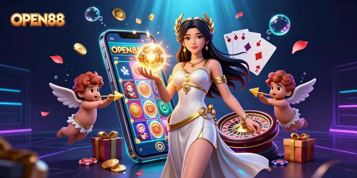 Experience the excitement of OPEN88 with 3D immersive casino gaming elements and enchanting characters.