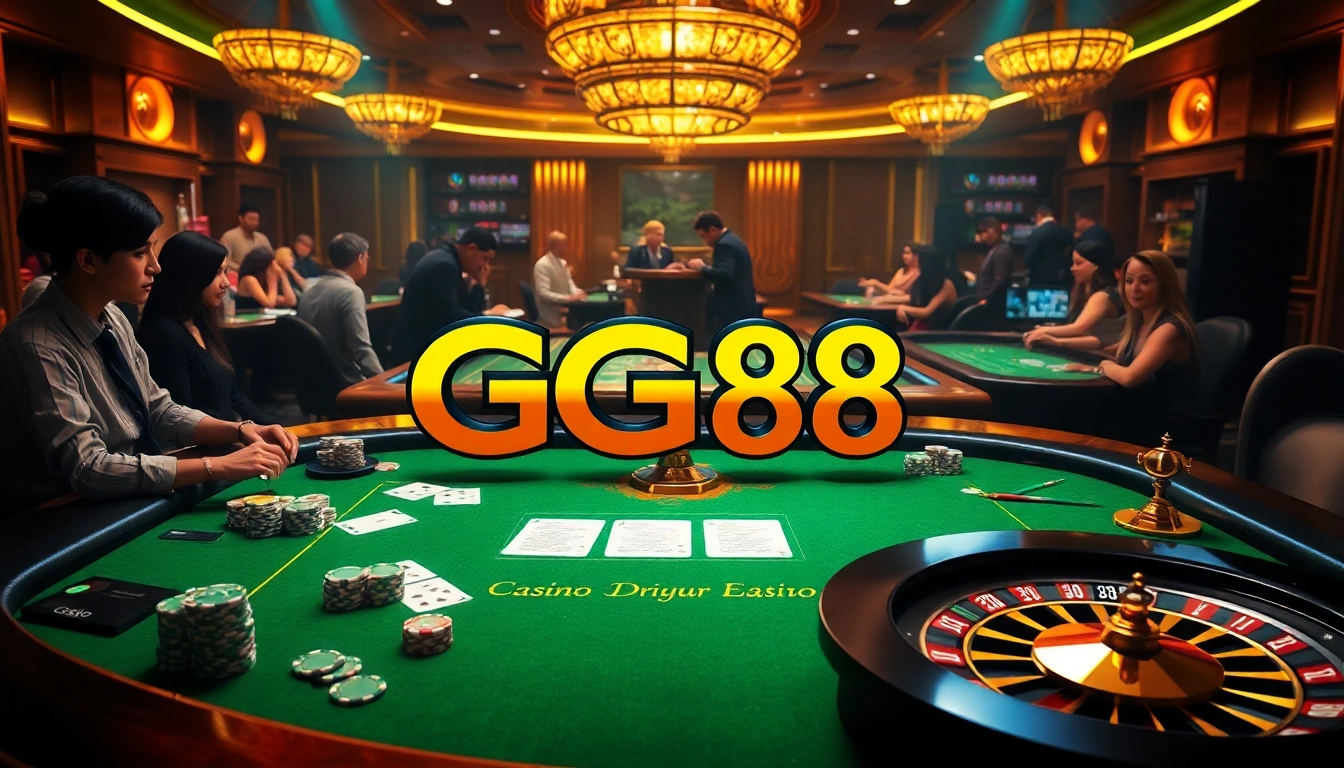 Experience the excitement at GG88 with vibrant casino games and poker tables.