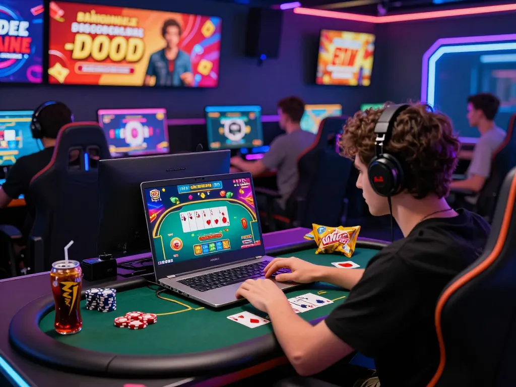 Engaged players at 789club exploring exciting online casino games on modern setup