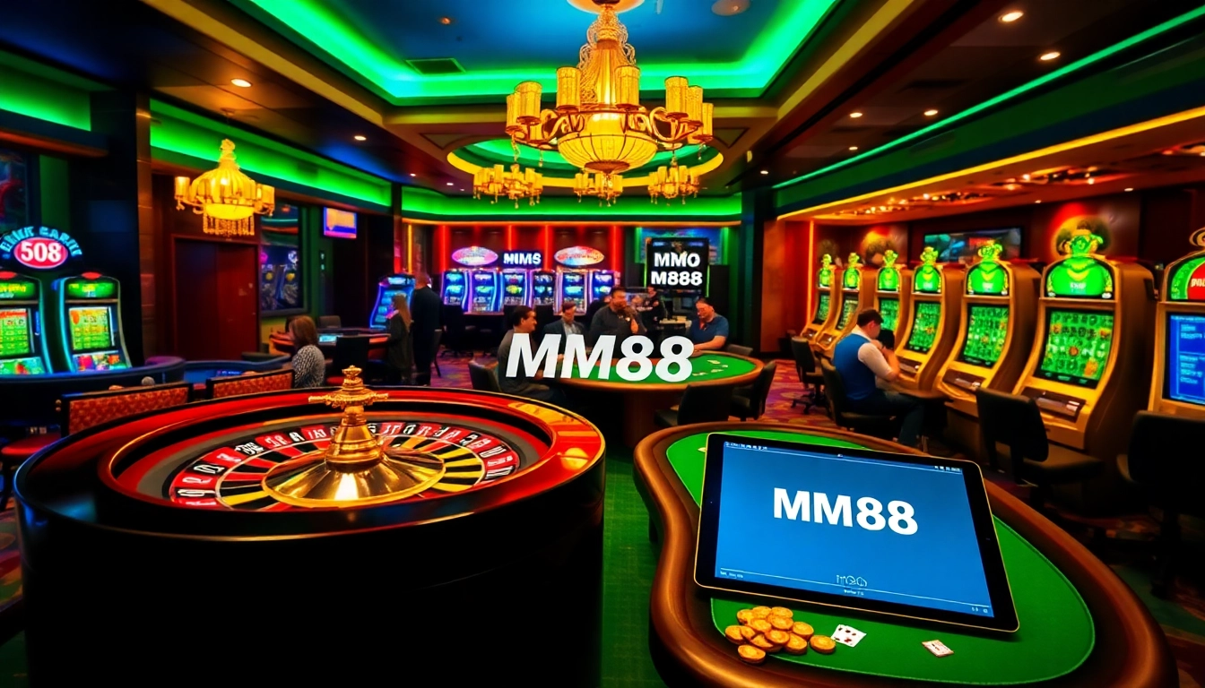 Experience the thrill of gambling at MM88's luxurious casino tables with dynamic gameplay.