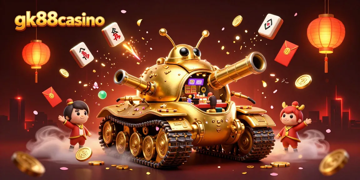 Experience the excitement of gk88casino with a dynamic 3D cartoon casino scene full of action.