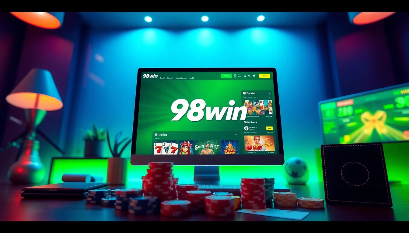 Experience the thrill of online gaming with 98win's vibrant casino interface and engaging game options.