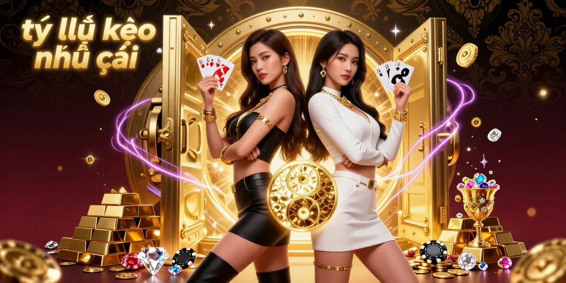 Experience the excitement of tỷ lệ kèo nhà cái with dynamic visuals of twin Asian women showcasing their powerful duo in the casino world.