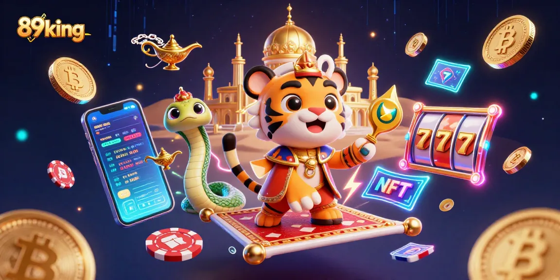 Immerse yourself in the exciting slots universe with 89king's vibrant casino artwork featuring colorful characters and dynamic elements